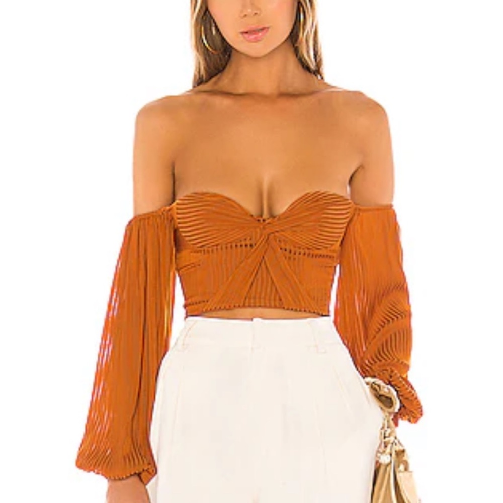 NBD Copper Off-Shoulder Top from Revolve